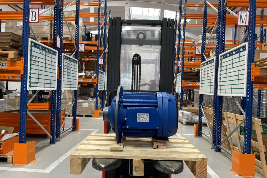 New 6-pole conical motor for hoists with 5-ton load capacity